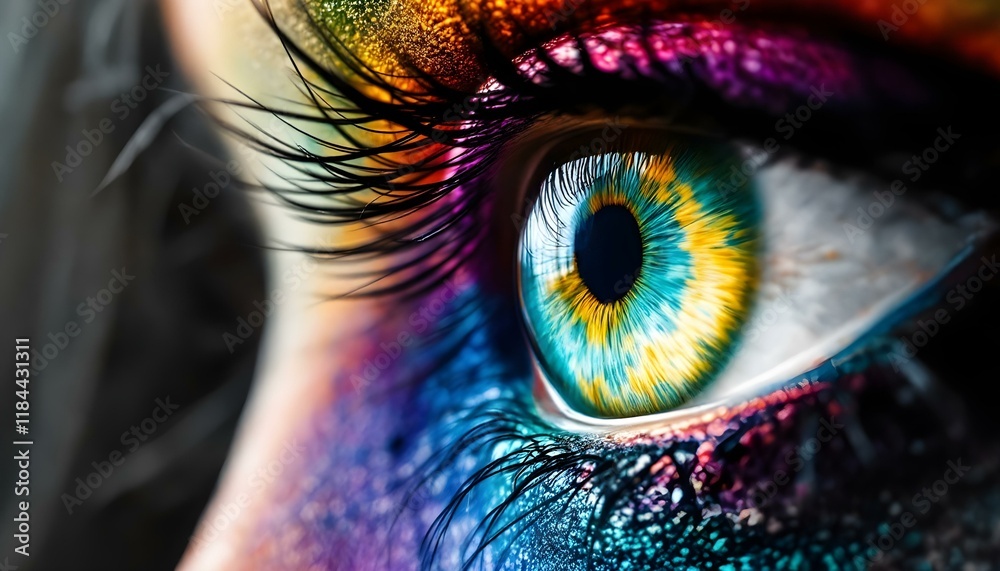 Conceptual abstract picture of the eye. Oil painting in colorful colors. Colorful oil painting of a conceptual abstract eye, painted with a palette knife on canvas, fluorite. Oil painting in colorful Conceptual abstract picture of the eye. Oil painting in colorful colors. Colorful oil painting of a conceptual abstract eye, painted with a palette knife on canvas, fluorite. Oil painting in colorful
