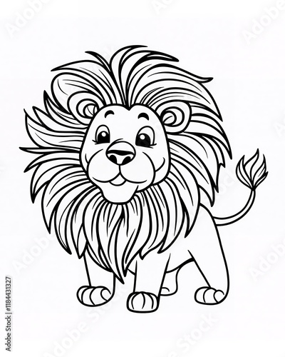 lion coloring  photo