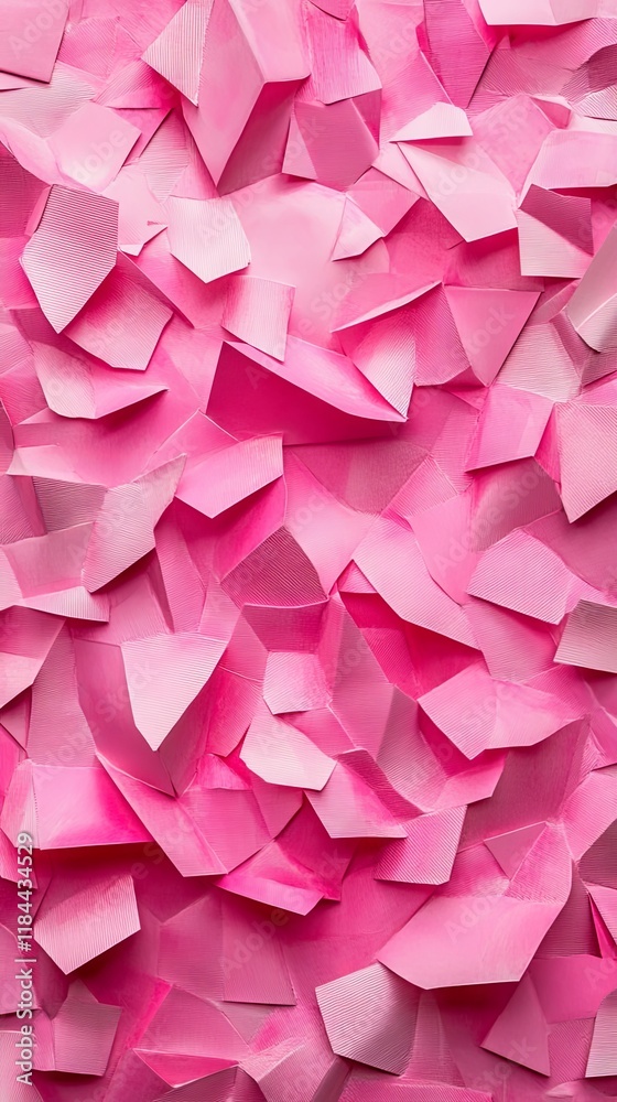 Abstract Pink Geometric Paper Art Abstract Pink Geometric Paper Art