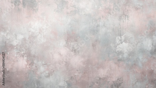 Abstract textured gradient soft pastel pink and grey background with distressed paint strokes
