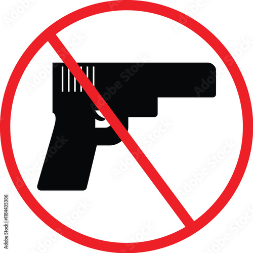 no gun allowed sign vector file