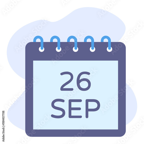 26th September Ring Calendar concept, International Day of Language vector icon design symbol, Linguistic diversity sign, Bilingualism Polyglot today stock illustration