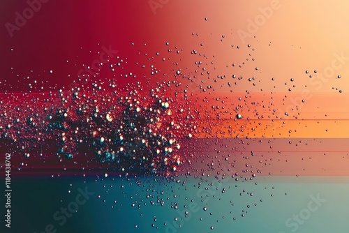 Abstract Splash of Water Droplets on Gradient Surface