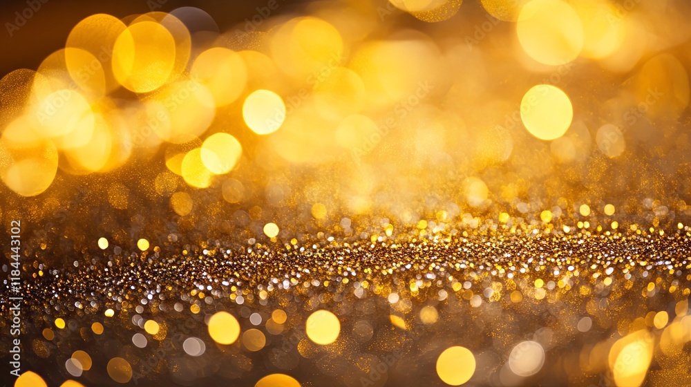 Golden Bokeh Background with Glitter Golden Bokeh Background with Glitter