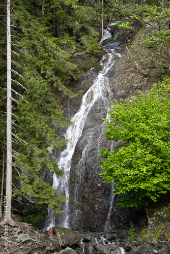 waterfall in the mountains