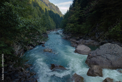 waterfall in the mountains