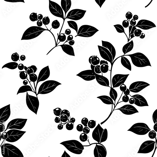 Collection of Black pepper icons, Black pepper vectorized seamless pattern