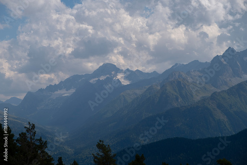 mountains in the morning
