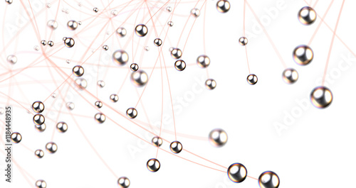 Abstract 3d render, network...