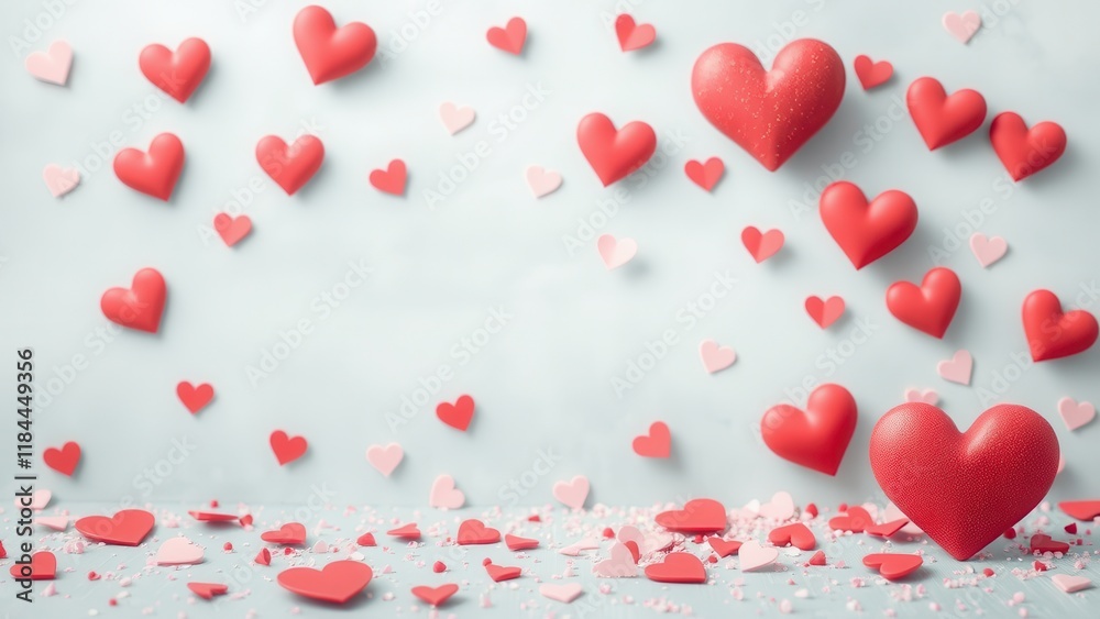 Romantic background with hearts. Romantic background with hearts.