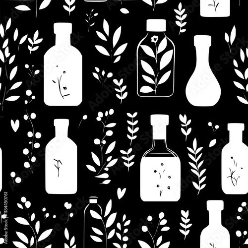 Mustard oil tiled design, Mustard oil repeating background illustration