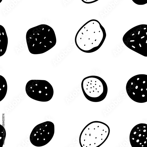 Collection of Potato Skins digital art, Potato Skins vector graphic, repetitive pattern