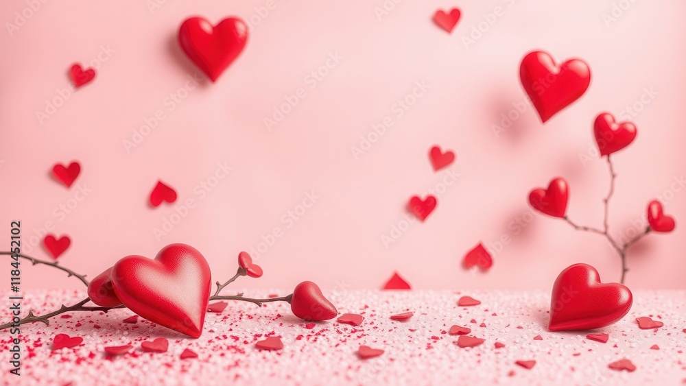 Romantic background with hearts. Romantic background with hearts.