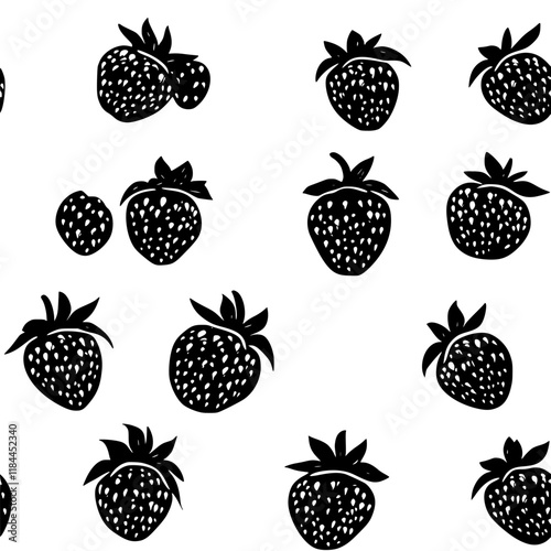 Collection of Raspberry digital art, Raspberry vector graphic, repetitive pattern