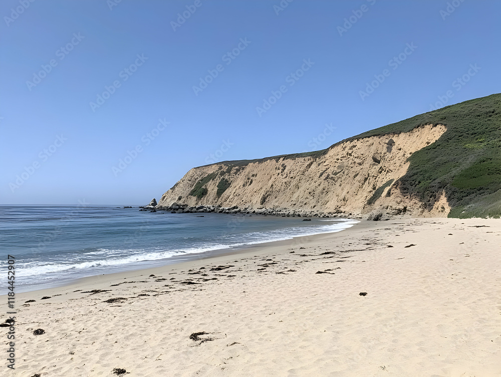 Coastal Cliffside Beach Photo Coastal Cliffside Beach Photo