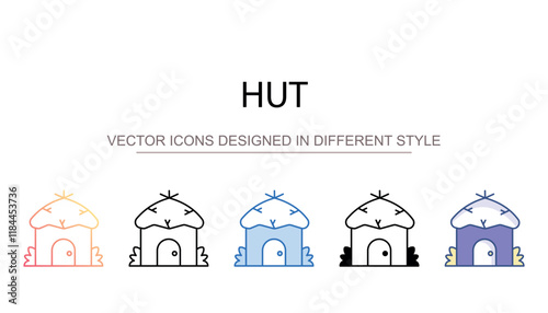 hut icon design with white background stock illustration