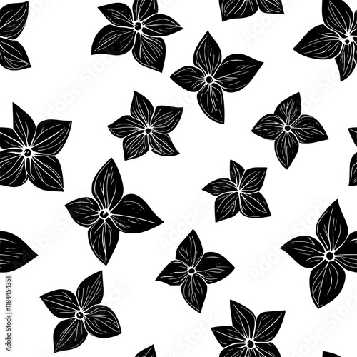 Collection of Starfruit digital art, Starfruit vector graphic, repetitive pattern