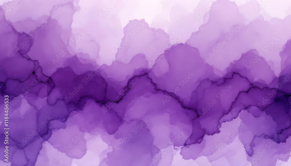Obraz premium Beautiful ink effect grungy violet gradient watercolor artistic brush paint stain background. Paper textured purple abstract watercolor painted. Painting of pink and white with a lot of brush strokes