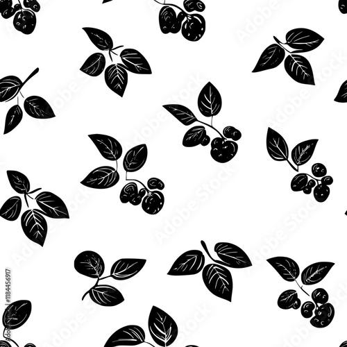 Collection of Black pepper icons, Black pepper vectorized seamless pattern