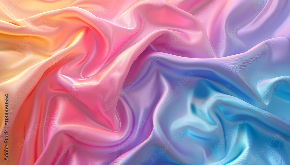 Fototapeta premium Abstract 3D Pastel Silk Drape Background