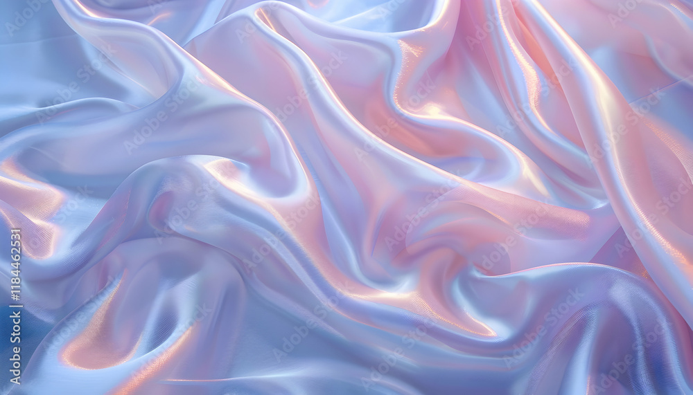 Obraz premium Pastel Iridescent Fabric Texture Background Illustration