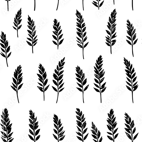 Collection of Oat bran continuous icon pattern, Oat bran vectorized artwork