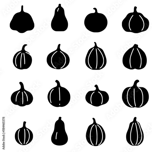 Collection of Slow Cooked Squash digital art, Slow Cooked Squash vector graphic, repetitive pattern