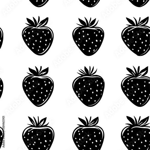 Collection of Strawberry vector icons, Strawberry vector art pattern