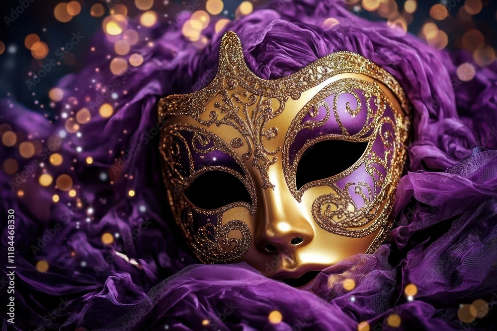 Purple satin sets a luxurious backdrop for festive celebrations. Purple satin sets a luxurious backdrop for festive celebrations.