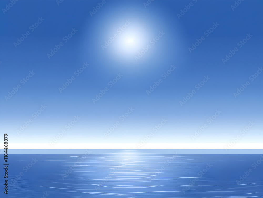 Obraz premium Serene Ocean Illustration