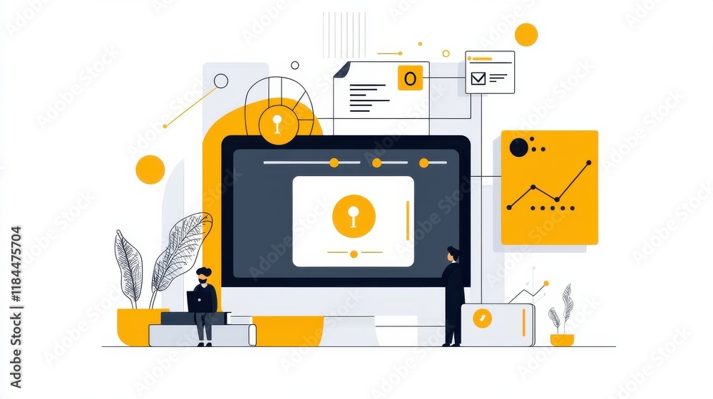 Cutting edge digital workspace with modern technology tools and analytics dashboard Cutting edge digital workspace with modern technology tools and analytics dashboard