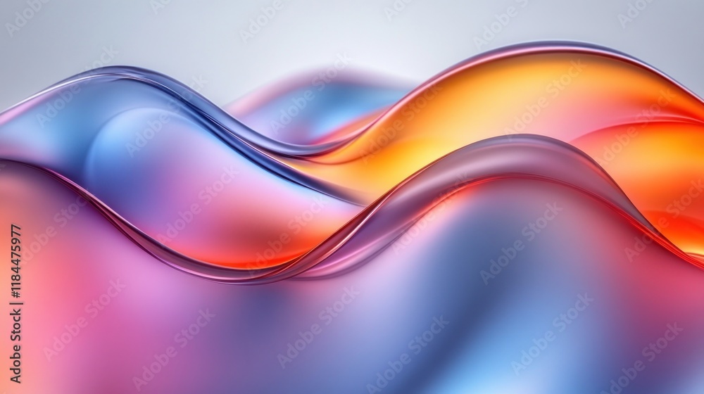 Obraz premium Abstract colorful waves, flowing liquid, vibrant gradients.