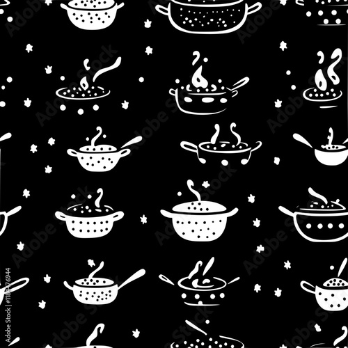 Collection of Risotto vector icons, Risotto vector art pattern