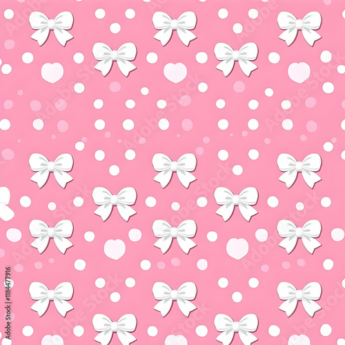 Pink Bow Illustration Background