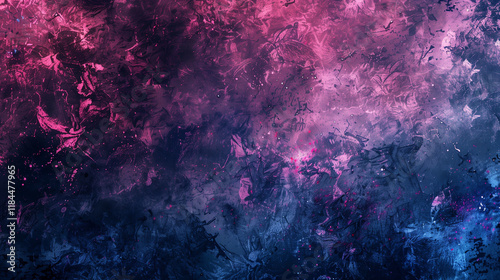Grainy gradient background, dark blue purple magenta pink black abstract noise texture banner, poster header backdrop design