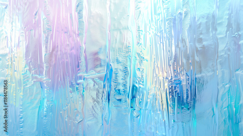 Holographic iridescent Background surface Ribbed reeded Glass grainy rough bacdrop blue metalic pastel colors Hologram Abstract trendy Background glossy foil 80s 90s texture vaporwave
