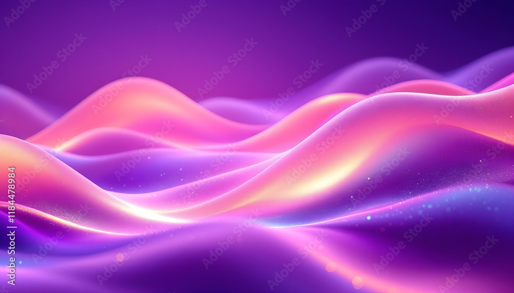 Obraz premium Purple abstract wave background modern design with copy space. Blue purple abstract dynamic wave on black background grainy vibrant color flow banner design poster cover header. Futuristic background