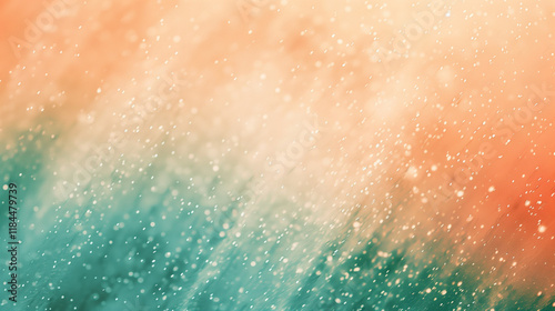 Orange teal green pink abstract grainy gradient background noise texture effect summer poster design