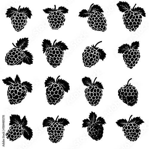 Boysenberries tiled design, Boysenberries repeating background illustration