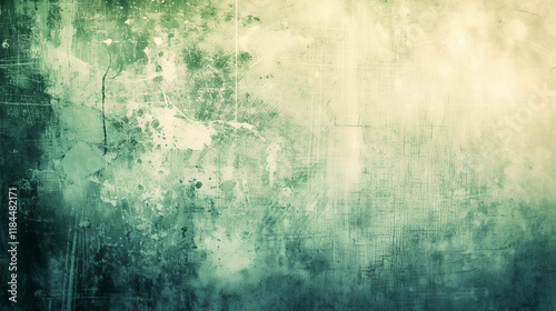 Vintage green motion blur abstract light leak overlay background with a dusty noise grain texture. Grunge style dusty overlay light leak background. Green light overlay, leak flare, light effect