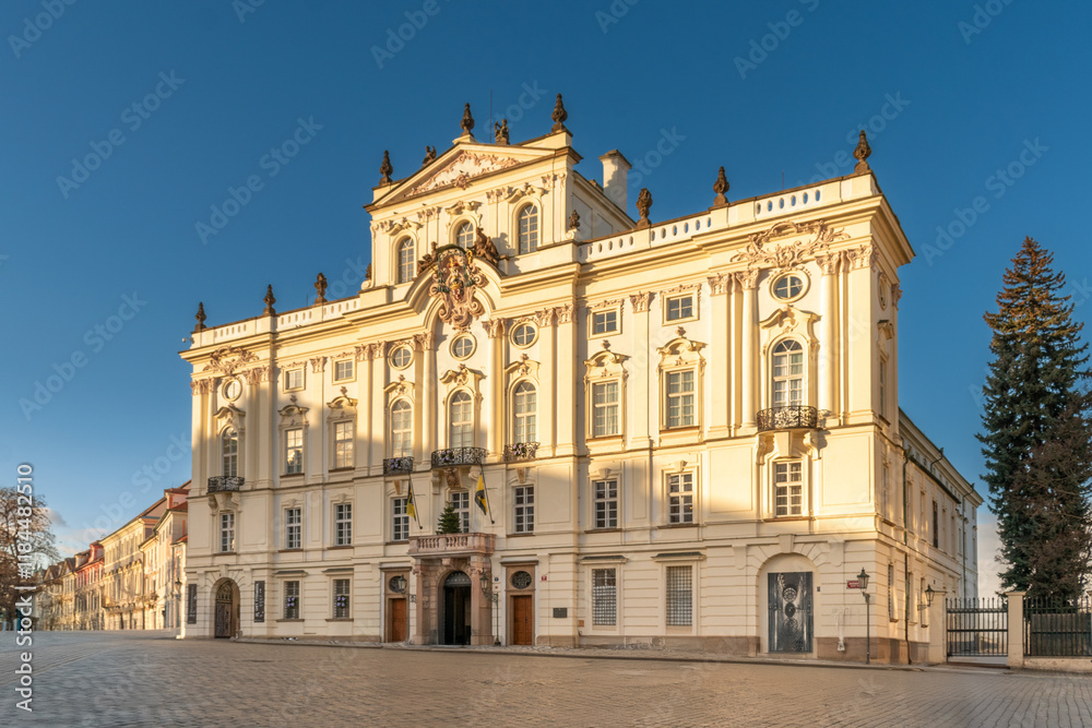 Prague, Czech Republic: Baroque Sternberg Palace (17th cent.), Archbishop's Palace in in Prague's castle district. Prague, Czech Republic: Baroque Sternberg Palace (17th cent.), Archbishop's Palace in in Prague's castle district.