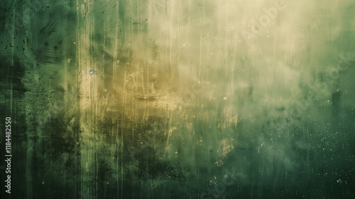 Vintage green motion blur abstract light leak overlay background with a dusty noise grain texture. Grunge style dusty overlay light leak background. Green light overlay, leak flare, light effect