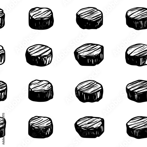 Filet Mignon tiled design, Filet Mignon repeating background illustration