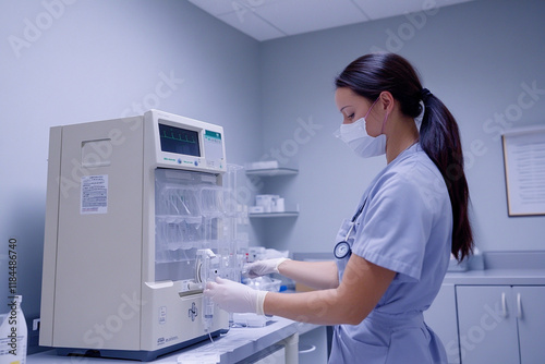Wallpaper Mural Medical technician working diligently in a modern laboratory setting to ensure proper equipment functionality and safety standards Torontodigital.ca