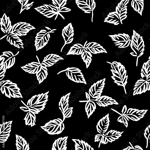 Collection of Peppermint continuous icon pattern, Peppermint vectorized artwork