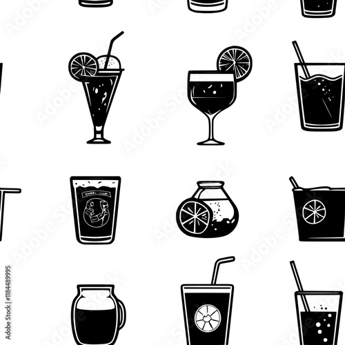 Collection of Traditional and Regional Beverages icons, Traditional and Regional Beverages vectorized art