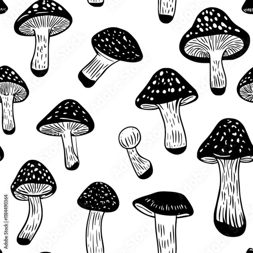Collection of Wild Mushroom Risotto icons, Wild Mushroom Risotto vectorized art
