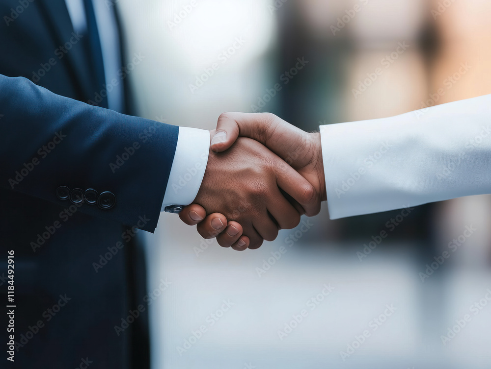 Futuristic Robotic Hands in Suits Ready for a Handshake: Celebrating the Fusion of Technology and Human Interaction for Innovative Collaboration Futuristic Robotic Hands in Suits Ready for a Handshake: Celebrating the Fusion of Technology and Human Interaction for Innovative Collaboration