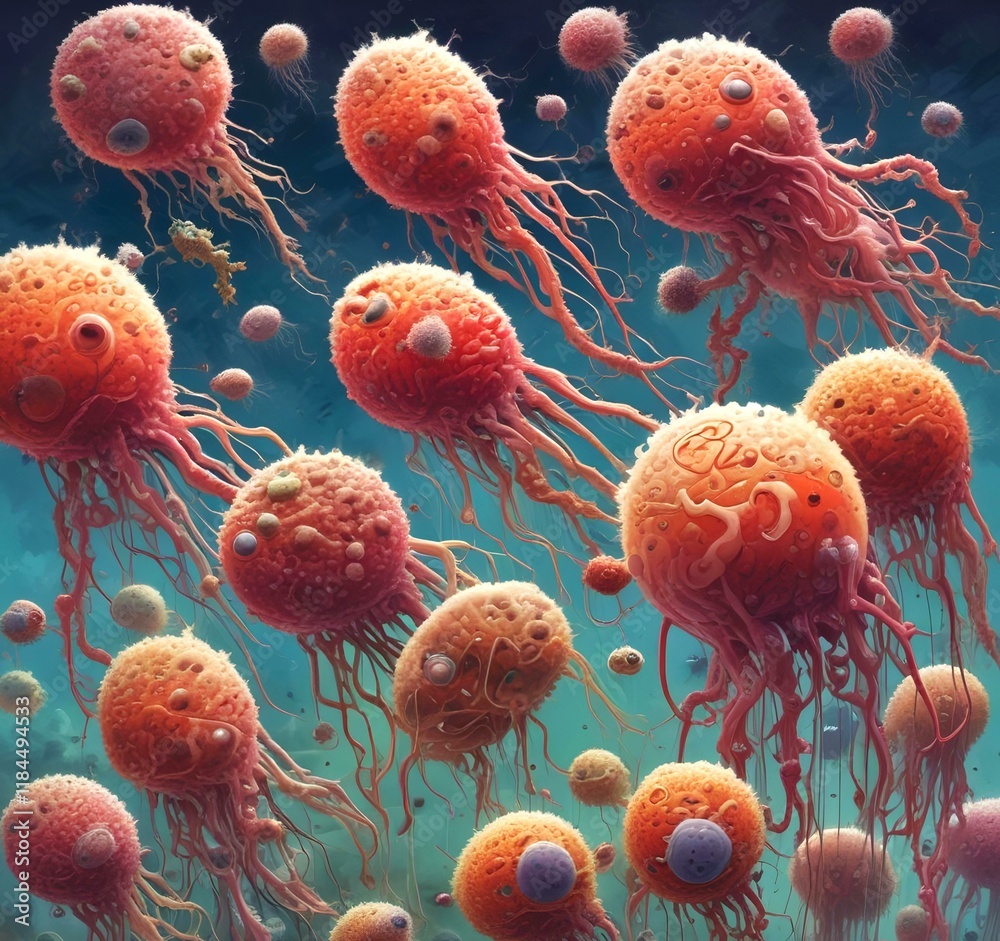 Obraz premium Illustration of bacteria.