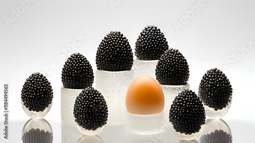 Caviar isolated on white background photo